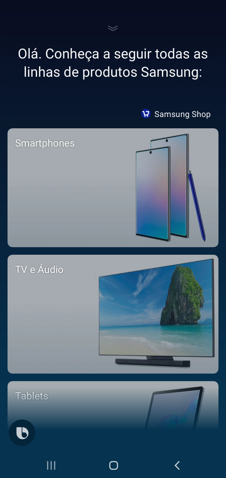 Bixby Samsung Store sample 1