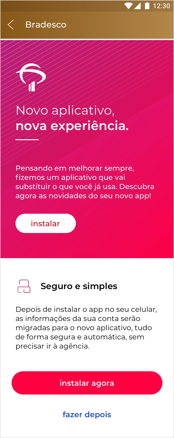 Bradesco app sample 1